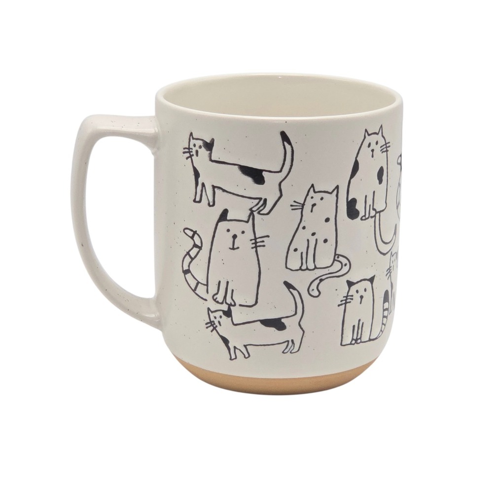 Spectrum Designz Cats Embossed Ceramic Coffee Mug 17oz Hand Painted Cat Lovers
